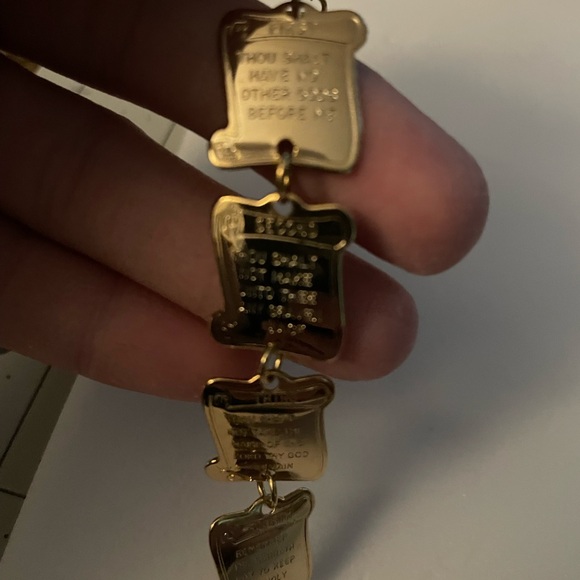 Gold Ten Commandment Bookmark - Picture 2 of 7